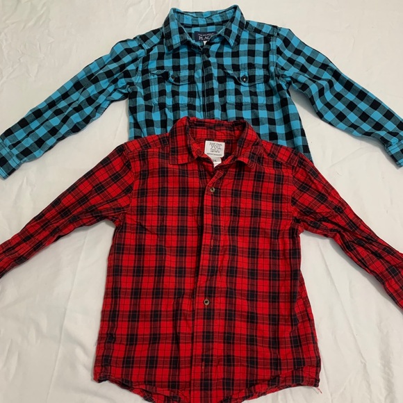 5t boys button up shirts-2pack - Picture 1 of 3
